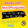 Neue Öffnungszeiten